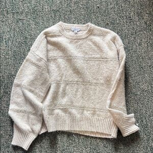 Elegant Cream Crew Neck Sweater